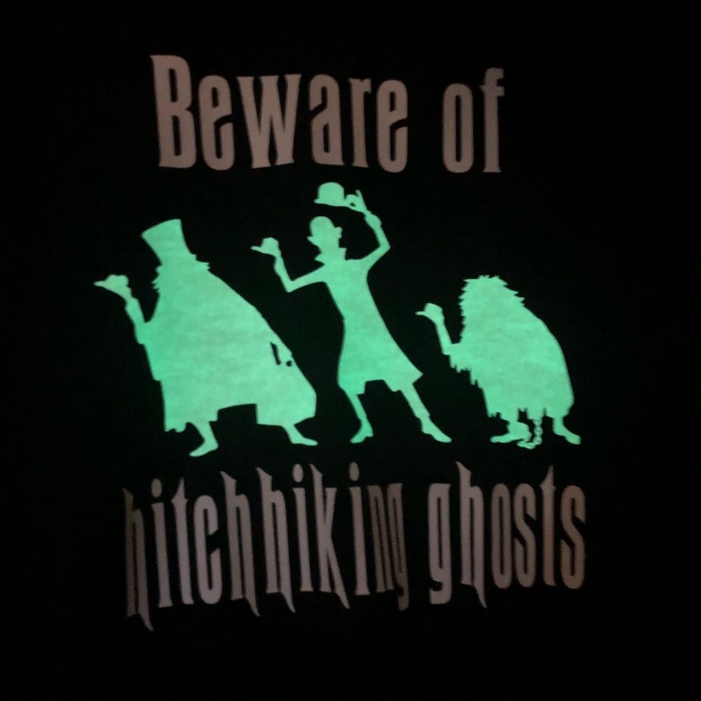 New Disney Haunted Mansion Glow in the Dark Shirt